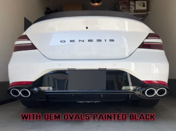 2022+ Genesis G70 3.3T Quad Exhaust Tip Inserts – Bolt-On Stainless Steel OEM Upgrade - Image 6