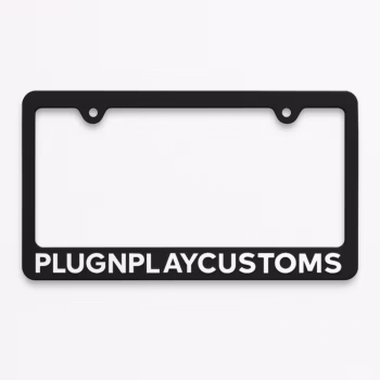 PLUGNPLAYCUSTOMS License Plate Frame (Free STL File)