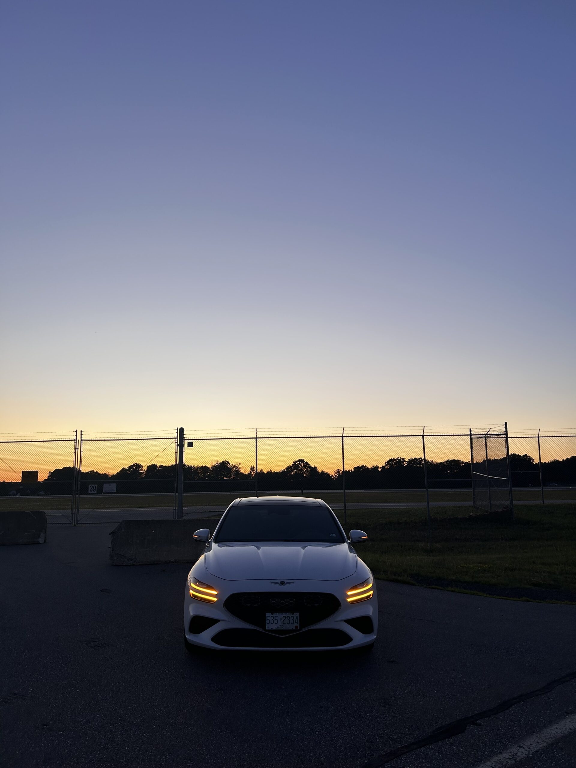 2022 Genesis G70 3.3 SP AWD Uyuni White with PLUGNPLAYCUSTOMS amber DRLs